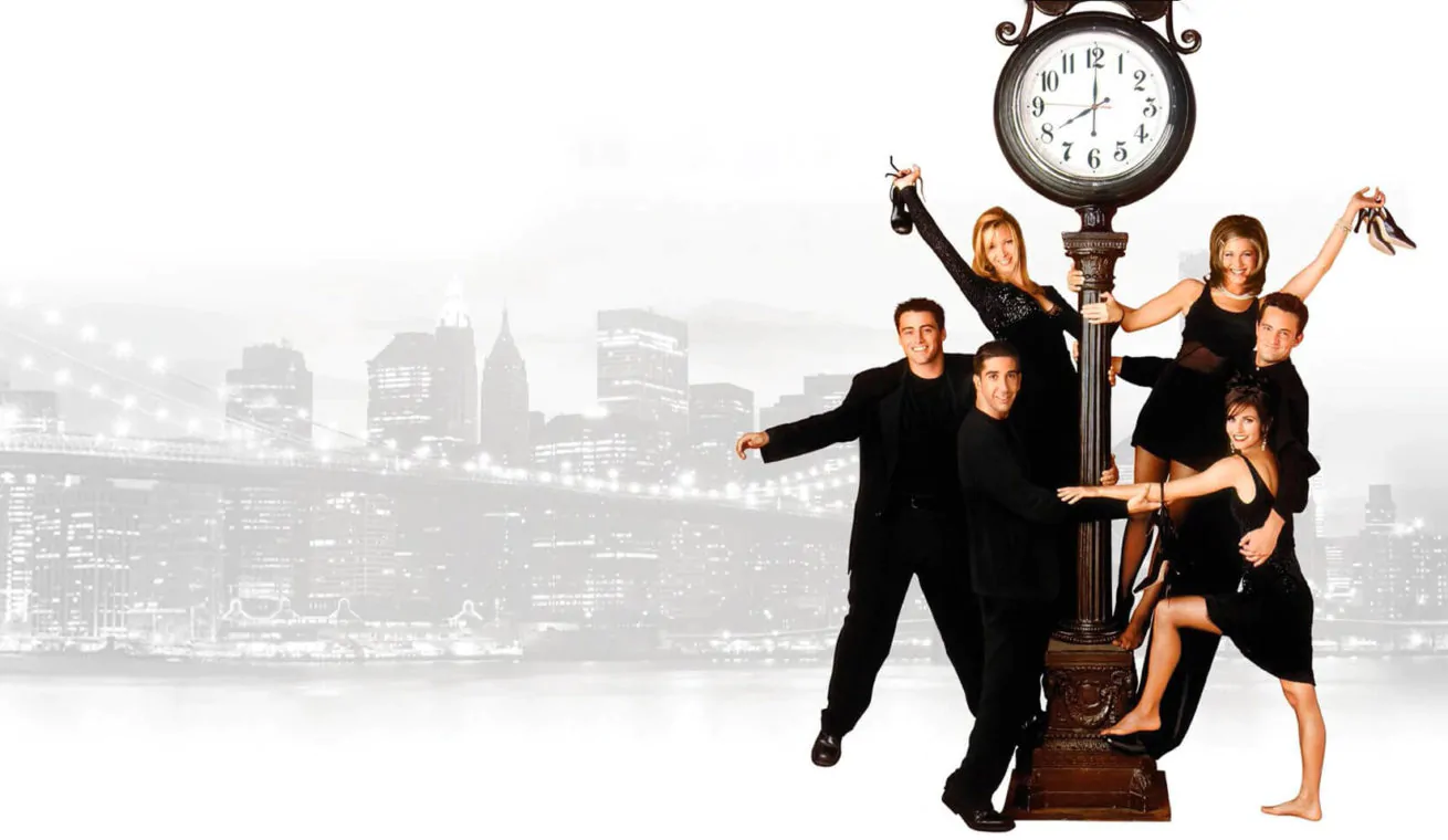 Большой постер со всеми актерами сериала Друзья